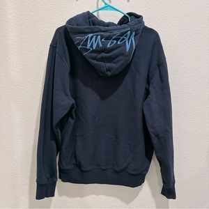 Stussy hood embroidered hoodie